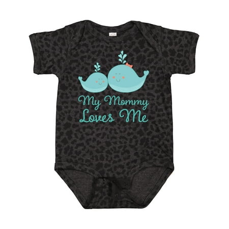Inktastic My Mommy Loves Me Whale Gift Baby Boy or Baby Girl Bodysuit