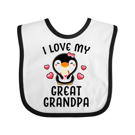 Inktastic I Love My Great Grandpa with Cute Penguin and Hearts Gift Baby Girl Bib
Inktastic I Love My Great Grandpa with Cute Penguin and Hearts Gift Baby Girl Bib
