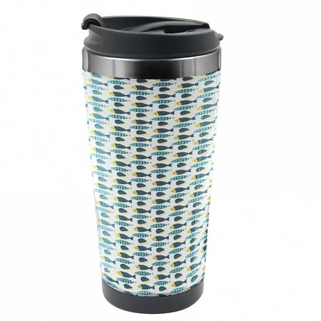 Nautical Travel Mug Nursery Fish and Jellyfish Steel Thermal Cup 16 oz by Ambesonne
Nautical Travel Mug Nursery Fish and Jellyfish Steel Thermal Cup 16 oz by Ambesonne