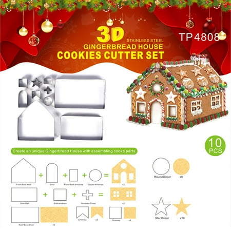PAPADA Christmas House Cookie Cutter Set Baking Small Gingerbread House Kit Chocolate House Cookie House Perfect Gift for Child
PAPADA Christmas House Cookie Cutter Set Baking Small Gingerbread House Kit Chocolate House Cookie House Perfect Gift for Child