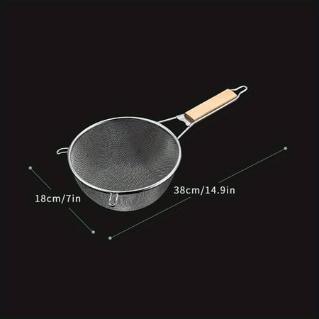 GYTY 1pc Premium Stainless Steel Mesh Strainer - Multifunctional Food Filter with Handle for Tea Juice Flour Soy Milk - Kitchen Essential Gadgets and Tools
GYTY 1pc Premium Stainless Steel Mesh Strainer - Multifunctional Food Filter with Handle for Tea Juice Flour Soy Milk - Kitchen Essential Gadgets and Tools