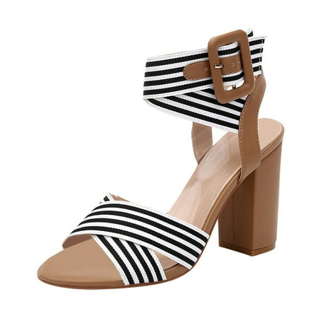 Tangnade Ladies daily all-match casual shoes Women s Ankle Strap High Heels Open Toe Sandals High Stiletto Pump Heel Sandals Brown 38
Tangnade Ladies daily all-match casual shoes Women s Ankle Strap High Heels Open Toe Sandals High Stiletto Pump Heel Sandals Brown 38