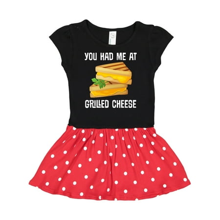 Inktastic You Had Me At Grilled Cheese Sandwich Gift Toddler Girl Dress