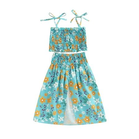 Musuos Little Girls Tie Up Ruffle Strap Camisole Tops Elastic Split Button Skirt Dresses
Musuos Little Girls Tie Up Ruffle Strap Camisole Tops Elastic Split Button Skirt Dresses
