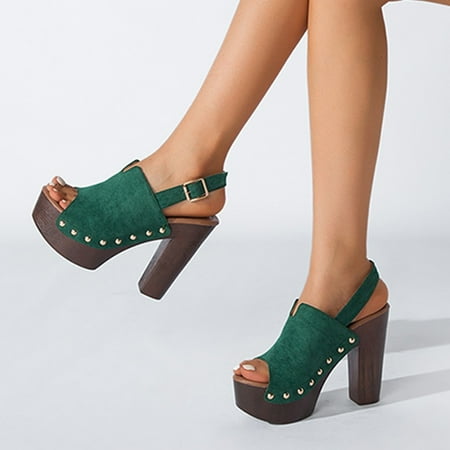 XIAQUJ All Wedge Heel Sandals Fish Mouth Comfortable Wide Sandals for Women Heel Platform Sandals for Women Green 8(40)
XIAQUJ All Wedge Heel Sandals Fish Mouth Comfortable Wide Sandals for Women Heel Platform Sandals for Women Green 8(40)