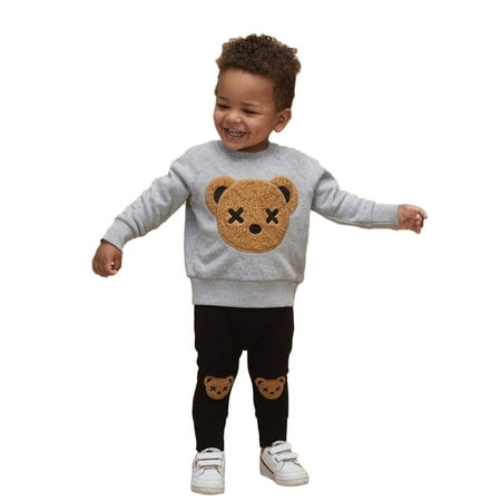 Peyakidsaa Toddler Baby Boys Girls Cartoon Bear Sweatshirt Tops Pants Tracksuit Outfits 1-5 Years
Peyakidsaa Toddler Baby Boys Girls Cartoon Bear Sweatshirt Tops Pants Tracksuit Outfits 1-5 Years