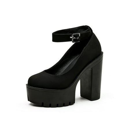 Woobling Ladies Dress Shoes Ankle Strap Pumps Buckle High Heels Lightweight Heeled Shoe Formal Casual Pump Faux Suede Black 6
Woobling Ladies Dress Shoes Ankle Strap Pumps Buckle High Heels Lightweight Heeled Shoe Formal Casual Pump Faux Suede Black 6