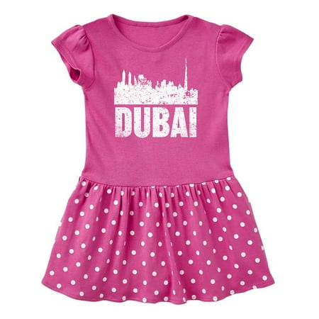 Inktastic Dubai City Skyline with Grunge Gift Baby Girl Dress