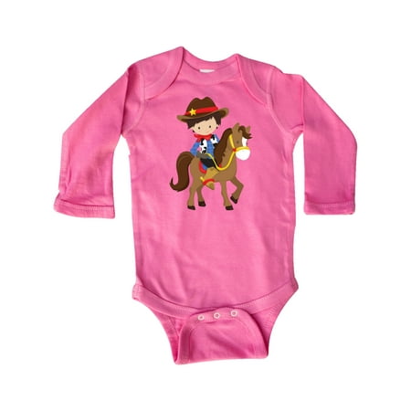 Inktastic Little Cowboy Cowboy On Brown Horse Brown Hair Gift Baby Boy Long Sleeve Bodysuit
Inktastic Little Cowboy Cowboy On Brown Horse Brown Hair Gift Baby Boy Long Sleeve Bodysuit