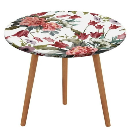 Bybiment Round Fitted Tablecloth with Elastic Edge Floral Pattern Tulips Peonies Decorative Tablecloth Table Cover 47 Inch
Bybiment Round Fitted Tablecloth with Elastic Edge Floral Pattern Tulips Peonies Decorative Tablecloth Table Cover 47 Inch