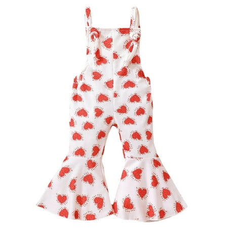 

KI-8jcuD Baby Clothes Easter Toddler Girls Valentine S Day Sleeveless Hearts Prints Romper Bell Bottoms Flare Jumpsuit Clothes First Birthday Romper Hooded Romper Preemie Girls Dresses Girls Rompers