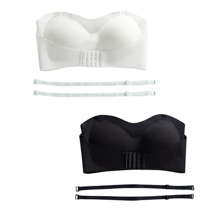 Womens Bras 2PC Lingerie Strapless Front Buckle Lift Bra Wire Free Slip Invisible Push Up Bandeau Bra
Womens Bras 2PC Lingerie Strapless Front Buckle Lift Bra Wire Free Slip Invisible Push Up Bandeau Bra