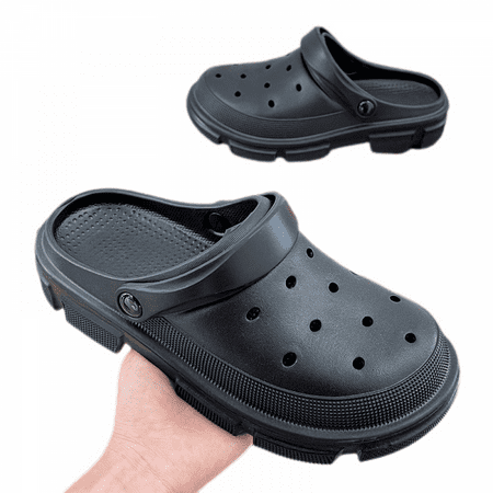 

Wish Unisex Garden Clogs Shoes Women Men Summer Slide On Sandals-Black(38/39 EU) S1476