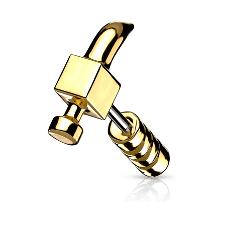 Surgical Steel Claw Hammer Cartilage Tragus Barbell Studs