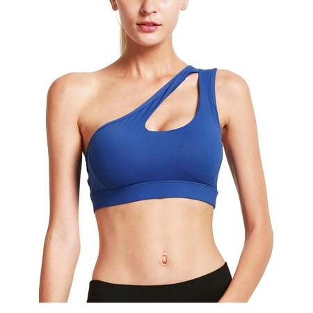 FANNYC Womens One Shoulder Sports Bras Workout Yoga Bra Sexy Cute Medium Support Seamless Wireless Sports Bra With Workout Gym Running (Removable Pad) Black/ Blue/Wine Red/White
FANNYC Womens One Shoulder Sports Bras Workout Yoga Bra Sexy Cute Medium Support Seamless Wireless Sports Bra With Workout Gym Running (Removable Pad) Black/ Blue/Wine Red/White