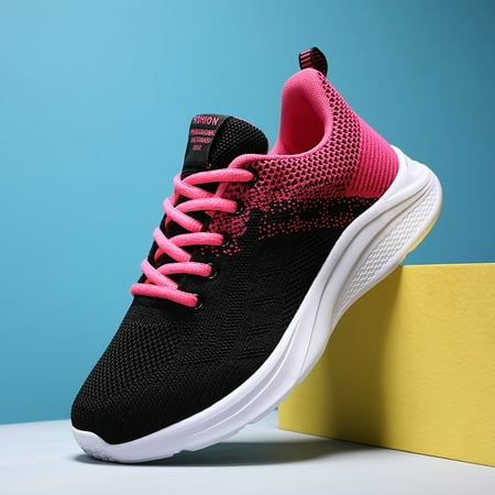 Women‘s Contrast Color Knit Soft Sole Sneakers Breathable Mesh Lace-Up Walking Shoes Women‘s Footwear 
Women‘s Contrast Color Knit Soft Sole Sneakers Breathable Mesh Lace-Up Walking Shoes Women‘s Footwear