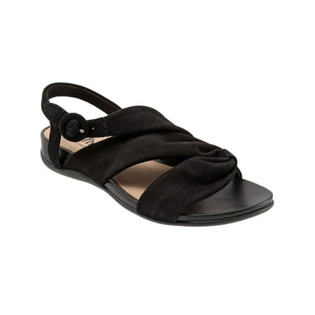 SoftWalk Womens Tieli Suede Ankle Strap Wedge Sandals