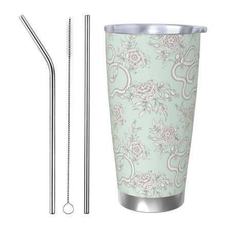 Bingfone Retro Snake for 20 Oz Stainless Steel Travel Mug Double Wall Water Coffee Cup for Home Office Outdoor Works Great for Ice Drinks and Hot Beverage-Straw Three-piece Set
Bingfone Retro Snake for 20 Oz Stainless Steel Travel Mug Double Wall Water Coffee Cup for Home Office Outdoor Works Great for Ice Drinks and Hot Beverage-Straw Three-piece Set