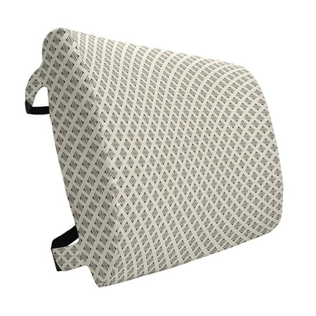 Abstract Lumbar Pillow Outline Illustration of Symmetrical and Geometric Motifs Soft Back Cushion for Office Chairs with Adjustable Straps 14 x 13 Seal Brown and Eggshell by Ambesonne
Abstract Lumbar Pillow Outline Illustration of Symmetrical and Geometric Motifs Soft Back Cushion for Office Chairs with Adjustable Straps 14 x 13 Seal Brown and Eggshell by Ambesonne