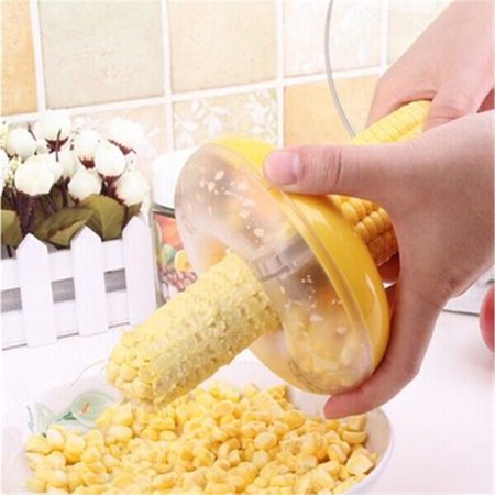 Corn Thresher Sharp Stripper Cutter Circular Blade flexes Strip Entire Cob of Corn Quickly Gadgets - Yellow
