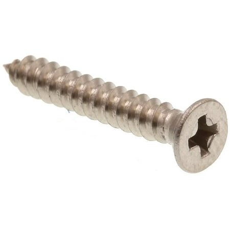 9015997 Sheet Metal Screw Self-Tapping Flat Head Phillips #4 X 3/4 in Grade 18-8 Stainless Steel Pack of 100
9015997 Sheet Metal Screw Self-Tapping Flat Head Phillips #4 X 3/4 in Grade 18-8 Stainless Steel Pack of 100