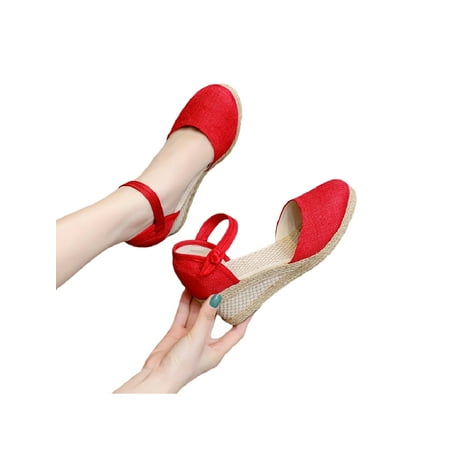Rotosw Women s Pumps Shoes Summer Sandals Beach Espadrilles Anti Slip Ankle Strap Mary Jane Heels Wedding Closed Toe Red 7
Rotosw Women s Pumps Shoes Summer Sandals Beach Espadrilles Anti Slip Ankle Strap Mary Jane Heels Wedding Closed Toe Red 7
