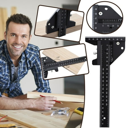 WANYNG Carpentry Ruler Gauge Measuring Scriber Woodworking Multifunction Marking Measuring Tools One Size
WANYNG Carpentry Ruler Gauge Measuring Scriber Woodworking Multifunction Marking Measuring Tools One Size