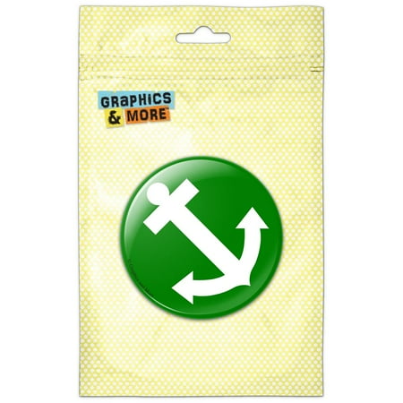 Anchor Boat Sailing Green Refrigerator Button Magnet