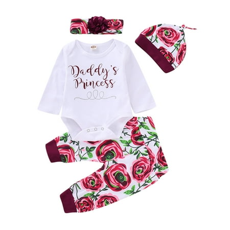KIMI BEAR Newborn Girls Outfits 3 Months Newborn Girls Autumn Winter Outfits 6 Months Newborn Girls Sweet Letter Print Long Sleeve Romper + Floral Pants + Hat + Headband 4PCs Set White
KIMI BEAR Newborn Girls Outfits 3 Months Newborn Girls Autumn Winter Outfits 6 Months Newborn Girls Sweet Letter Print Long Sleeve Romper + Floral Pants + Hat + Headband 4PCs Set White