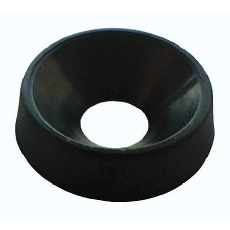 3PC ZoroSelect Countersunk Washer Fits Bolt Size #12 Nylon Black Finish 20 PK