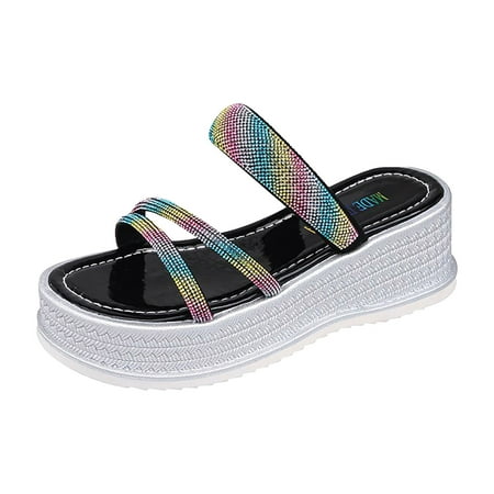 Cathalem Women S Fashion Solid See Through Thick Bottom Sandals Slippers Flat Shoes Rhinestone Sandals Black 37
Cathalem Women S Fashion Solid See Through Thick Bottom Sandals Slippers Flat Shoes Rhinestone Sandals Black 37