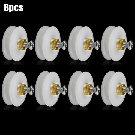 Leke 4/8pcs Replacement Shower Door Rollers / Runners / Wheels Grooved 22mm Dia