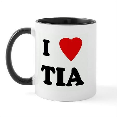 CafePress - I Love TIA Mug - 11 oz Ceramic Mug - Novelty Coffee Tea Cup