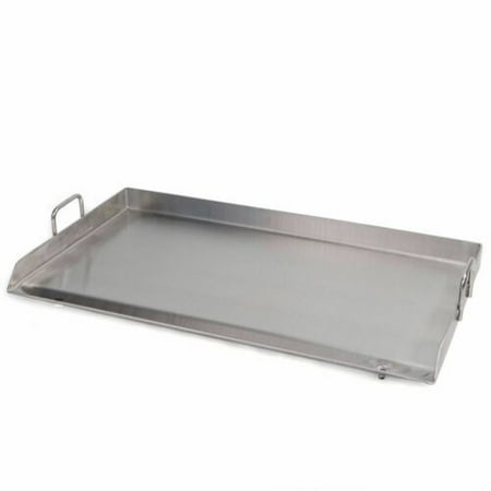 32 x17 Stainless Steel Flat Top BBQ Cooking Griddle For Double Stove