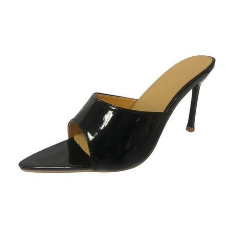 sandals for Women Fashion Summer Women Sandals High Heeled Fish Mouth Pointed Toe Solid Color Large Size Sexy Style PU heeled sandals Black
sandals for Women Fashion Summer Women Sandals High Heeled Fish Mouth Pointed Toe Solid Color Large Size Sexy Style PU heeled sandals Black