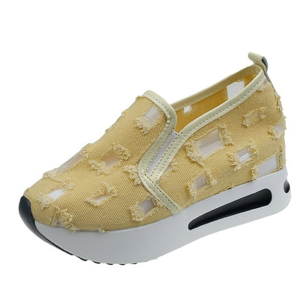 Jsezml Sneakers for Women Mesh Patchwork Platform Wedges Breathable Walking Shoes Comfortable Casual Slip on Shoes
Jsezml Sneakers for Women Mesh Patchwork Platform Wedges Breathable Walking Shoes Comfortable Casual Slip on Shoes