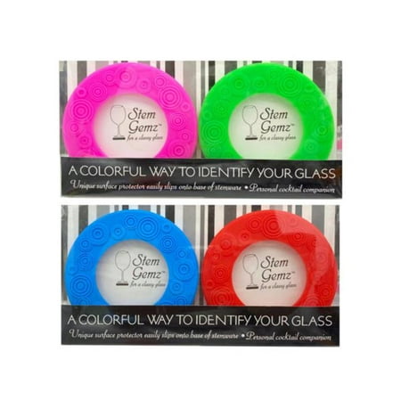 Kole Imports AA346-14 Stem Gemz Wine Glass Coaster Set 2 Piece - Pack of 14