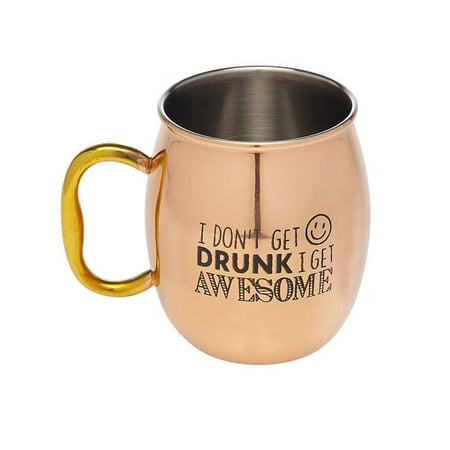 Godinger 19441 I Get Awesome Moscow Mule Mug Copper