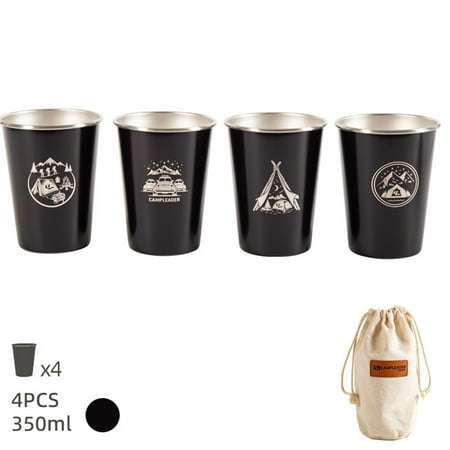 Erthree 4pcs 350ml Water Mugs Outdoor Camping With Storage Bag Beer Cup Stainless Steel
Erthree 4pcs 350ml Water Mugs Outdoor Camping With Storage Bag Beer Cup Stainless Steel