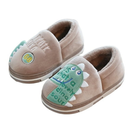 CHAOMA Comfortable Warm Dinosaur Household Cotton Shoes Non-slip Soft Bottom Cotton Slippers for Toddler Boys and Girls
CHAOMA Comfortable Warm Dinosaur Household Cotton Shoes Non-slip Soft Bottom Cotton Slippers for Toddler Boys and Girls