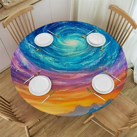 Patifu Galaxy Space Art Round Tablecloth Stain-Resistant and Washable Ideal for Indoor and Outdoor Use 100% Polyester Waterproof Resistant Fabric Multiple Sizes Available 54 -58 
Patifu Galaxy Space Art Round Tablecloth Stain-Resistant and Washable Ideal for Indoor and Outdoor Use 100% Polyester Waterproof Resistant Fabric Multiple Sizes Available 54 -58