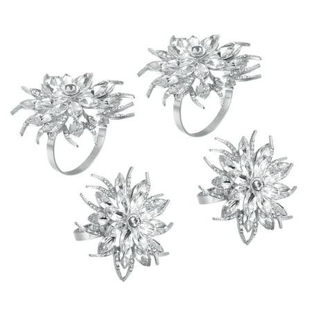 Uxcell Napkin Rings 4 Pack 38mm Inner Dia. Crystal Flower Napkin Buckles Silver Tone
Uxcell Napkin Rings 4 Pack 38mm Inner Dia. Crystal Flower Napkin Buckles Silver Tone
