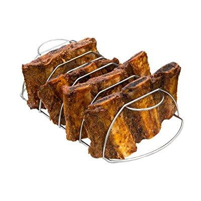Barbecue Bull - Rib Rack and Roast Rack – For your Smoker, Grill and Oven - Grilling and Smoking BBQ Spare Ribs - Made of best Stainless Steel
