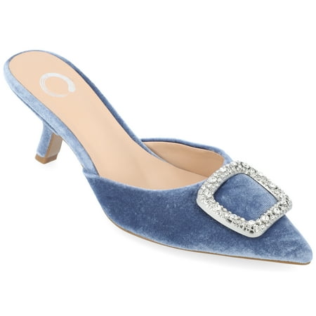Journee Collection Womens Rishie Slip On Kitten Heel Mule Pump