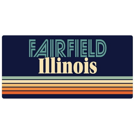 Fairfield Illinois 5 x 2.5-Inch Fridge Magnet Retro Design