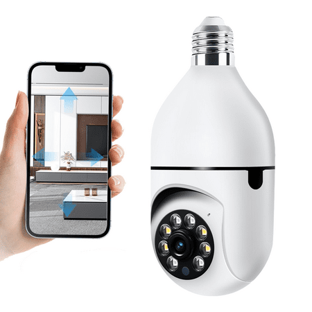 Light Bulb Camera Wireless WiFi Camera Home Camera With Voice Real-Time Voice Night Vision 1080P White
Light Bulb Camera Wireless WiFi Camera Home Camera With Voice Real-Time Voice Night Vision 1080P White