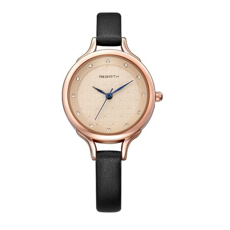 REBIRTH Fashion Women Watches 1ATM Water-resistant Quartz Casual Simple Woman Wristwatch Relogio Feminino