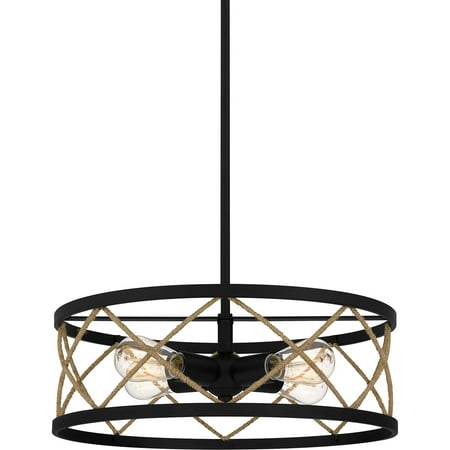 Quoizel Qp5632 Naturals 4 Light 18 Wide Multi Light Pendant - Black
