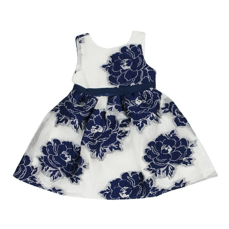Girl Story - White With Blue Large Rose Stitch Design Back Zipper Girls Dress - 2T / White
Girl Story - White With Blue Large Rose Stitch Design Back Zipper Girls Dress - 2T / White