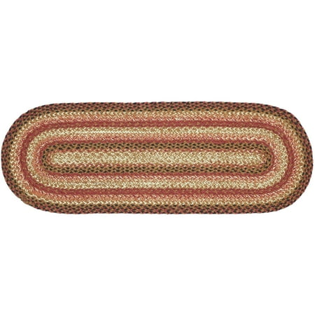 VHC Ginger Spice Jute Oval Runner 13x36